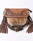 Ohlay Bags KBK138 Clutch Hand Tooled Hair-On Genuine Leather Women Bag Western Handbag Purse