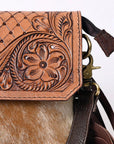 Ohlay Bags KBK138 Clutch Hand Tooled Hair-On Genuine Leather Women Bag Western Handbag Purse