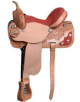 15 In Hilason Western Horse American Leather Barrel Racing Flex Tree Trail Saddle