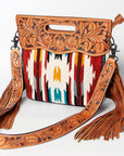 American Darling Clutch Hand Tooled Hair on Genuine Leather Western Women Bag Handbag Purse | Purses for Cute