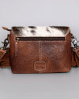 American Darling Adbg1050A Envelope Hand Tooled Hair-On Genuine Leather Women Bag Western Handbag Purse