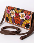 American Darling Organiser Hair-On Hand Tooled Genuine Leather Women Bag Western Handbag Purse