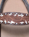 HILASON Western Horse Headstall Tack Genuine American Leather Brown