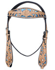 Hilason Western Horse Headstall Bridle American Leather Tan