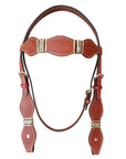 Hilason Western Horse Headstall Bridle American Leather Tan