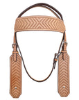 Hilason Western Horse Headstall Bridle American Leather Tan