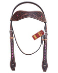 Hilason Western Horse Headstall Bridle American Leather Brown