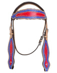 Hilason Western Horse Breast Collar Headstall Bridle American Leather Tan