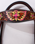 HILASON Western Horse Headstall Tack Genuine American Leather Hand Tooled