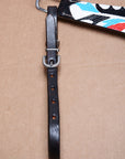 HILASON Western Horse Genuine Leather Printed Breast Collar Black