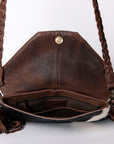 American Darling ADBGM298B Clutch Hair-On Genuine Leather Women Bag Western Handbag Purse