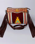 American Darling Cross Body Hand Tooled Saddle Blanket Genuine Leather Women Bag Western Handbag Purse