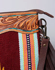 American Darling Cross Body Hand Tooled Saddle Blanket Genuine Leather Women Bag Western Handbag Purse