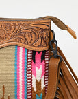 American Darling Cross Body Hand Tooled Saddle Blanket Genuine Leather Women Bag Western Handbag Purse