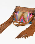 American Darling Cross Body Hand Tooled Saddle Blanket Genuine Leather Women Bag Western Handbag Purse