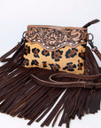 American Darling Small Crossbody Hand Tooled Hair On Genuine Leather Women Bag Western Handbag Purse