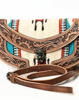 ADBG829G American Darling Hand Tooled Saddle Blanket Genuine Leather Women Bag Western Handbag Purse