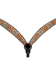 Bar H Equine Genuine Western American Leather Horse Premium Headstall & Breast Collar Set