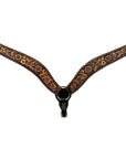 Bar H Equine Genuine Western American Leather Horse Premium Headstall & Breast Collar Set