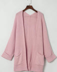 Solid Open Front Cardigan