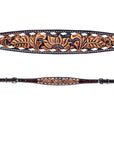 Bar H Equine Genuine Western American Leather Horse Premium Headstall & Breast Collar Set