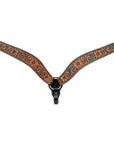 Bar H Equine Genuine Western American Leather Horse Premium Headstall & Breast Collar Set