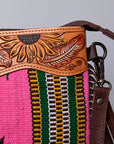 American Darling Cross Body Hand Tooled Saddle Blanket Genuine Leather Women Bag Western Handbag Purse