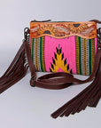 American Darling Cross Body Hand Tooled Saddle Blanket Genuine Leather Women Bag Western Handbag Purse