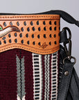 American Darling Cross Body Hand Tooled Saddle Blanket Genuine Leather Women Bag Western Handbag Purse