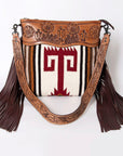 American Darling ADBGZ710 Crossbody Hand Tooled Saddle Blanket Genuine Leather Women Bag Western Handbag Purse
