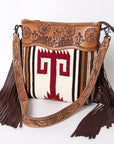 American Darling ADBGZ710 Crossbody Hand Tooled Saddle Blanket Genuine Leather Women Bag Western Handbag Purse