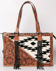 American Darling Tote Hand Tooled Saddle Blanket Genuine Leather Women Bag Western Handbag Purse