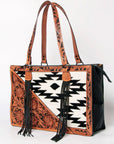American Darling Tote Hand Tooled Saddle Blanket Genuine Leather Women Bag Western Handbag Purse