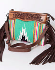 American Darling Cross Body Hand Tooled Saddle Blanket Genuine Leather Women Bag Western Handbag Purse