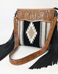 American Darling ADBGZ701 Crossbody Hand Tooled Saddle Blanket Genuine Leather Women Bag Western Handbag Purse