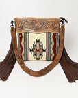 American Darling ADBGZ703 Crossbody Hand Tooled Saddle Blanket Genuine Leather Women Bag Western Handbag Purse