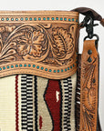 American Darling ADBGZ703 Crossbody Hand Tooled Saddle Blanket Genuine Leather Women Bag Western Handbag Purse