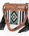 American Darling ADBGZ705 Crossbody Hand Tooled Saddle Blanket Genuine Leather Women Bag Western Handbag Purse