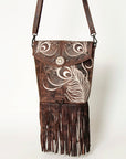 American Darling ADBGZ638A Messenger Genuine Leather Women Bag Western Handbag Purse