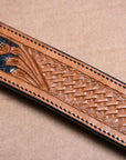COMFYTACK By Hilason Western Horse Leather Breast Collar Headstall Set Side Buck Stitch Tan