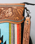 American Darling ADBGZ698 Crossbody Hand Tooled Saddle Blanket Genuine Leather Women Bag Western Handbag Purse