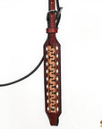 Hilason Western Horse Headstall Handtooled American Leather Dark Brown
