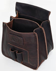 Hilason Genuine Thick Leather Shooting Shotgun Shell Bag Ammo Bag Pouch