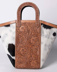 American Darling ADBGA326 Tote Hand Tooled Hair-On Genuine Leather Women Bag Western Handbag Purse