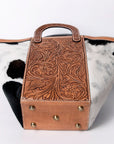 American Darling ADBGA326 Tote Hand Tooled Hair-On Genuine Leather Women Bag Western Handbag Purse