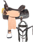 Comfytack Western Horse Barrel Racing Trail Saddle Tack Set Genuine Leather