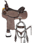Comfytack Western Horse Barrel Racing Trail Saddle Tack Set Genuine Leather