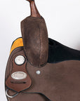 Comfytack Western Horse Barrel Racing Trail Pleasure American Leather Saddle Tack Set With Reins Brown