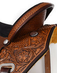 COMFYTACK Horse Barrel Racing Trail Pleasure American Leather Saddle Brown
