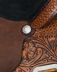 COMFYTACK Horse Barrel Racing Trail Pleasure American Leather Saddle Brown